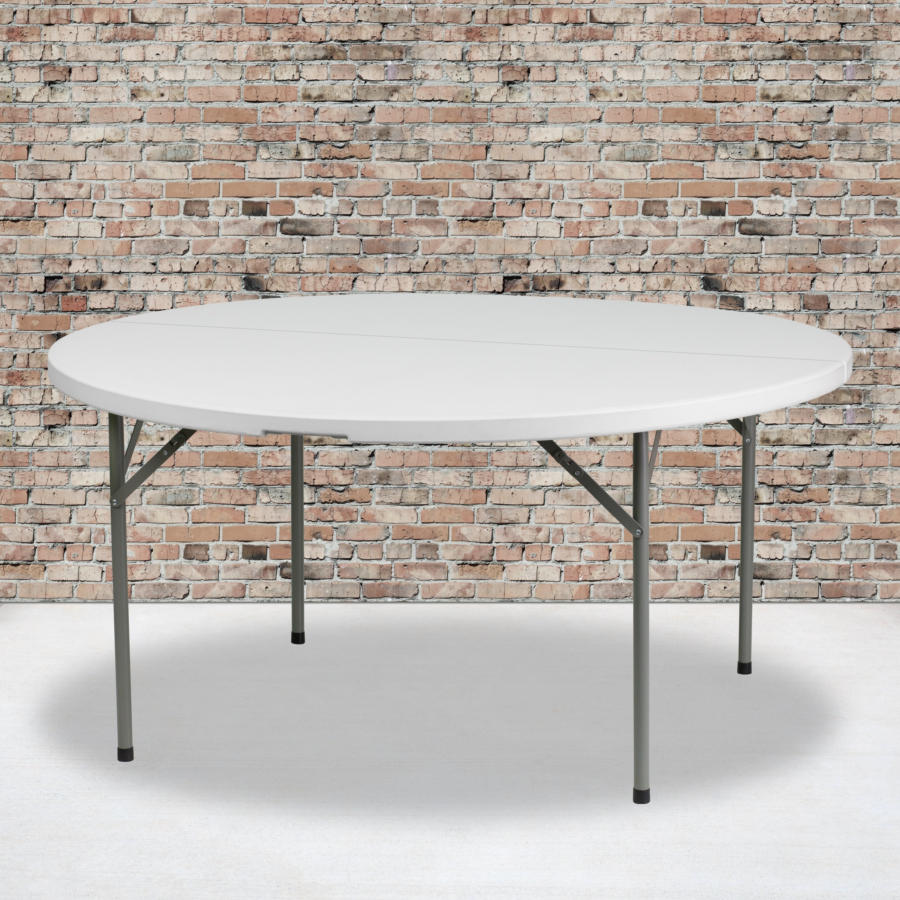 60 Inch Round Granite White Plastic Folding Table