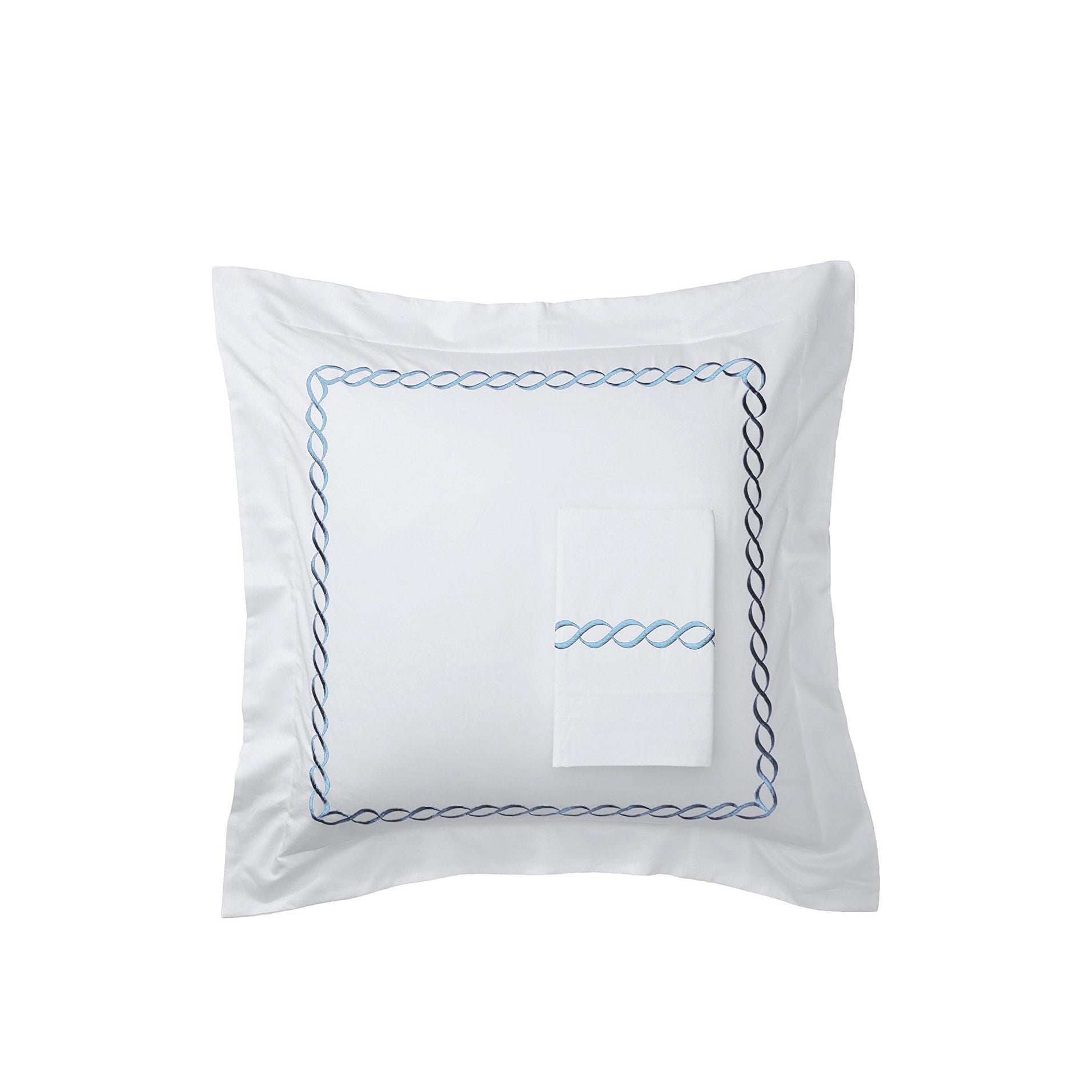 600 Thread Count Rope Embroidered Sham Cover Set