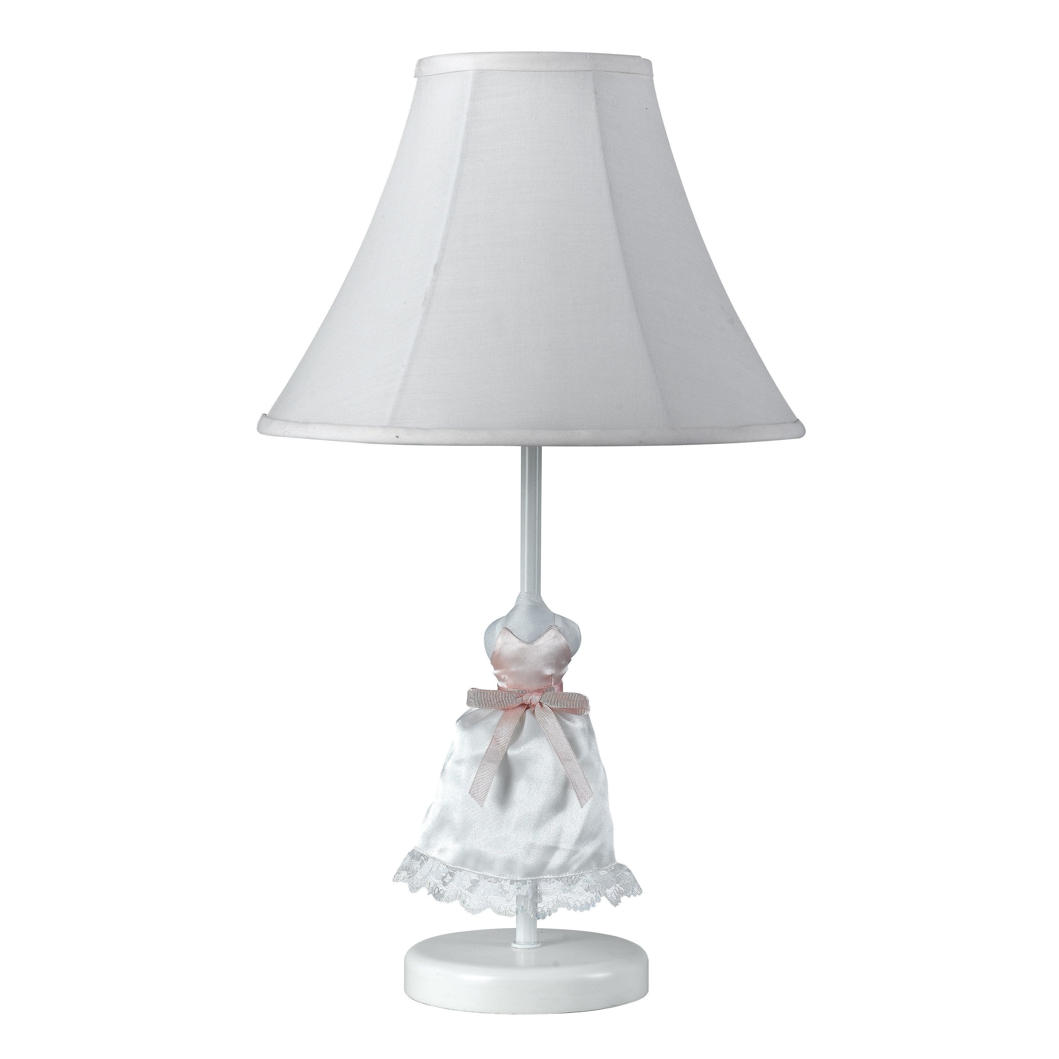Doll Skirt White Resin 60 Watt Lamp
