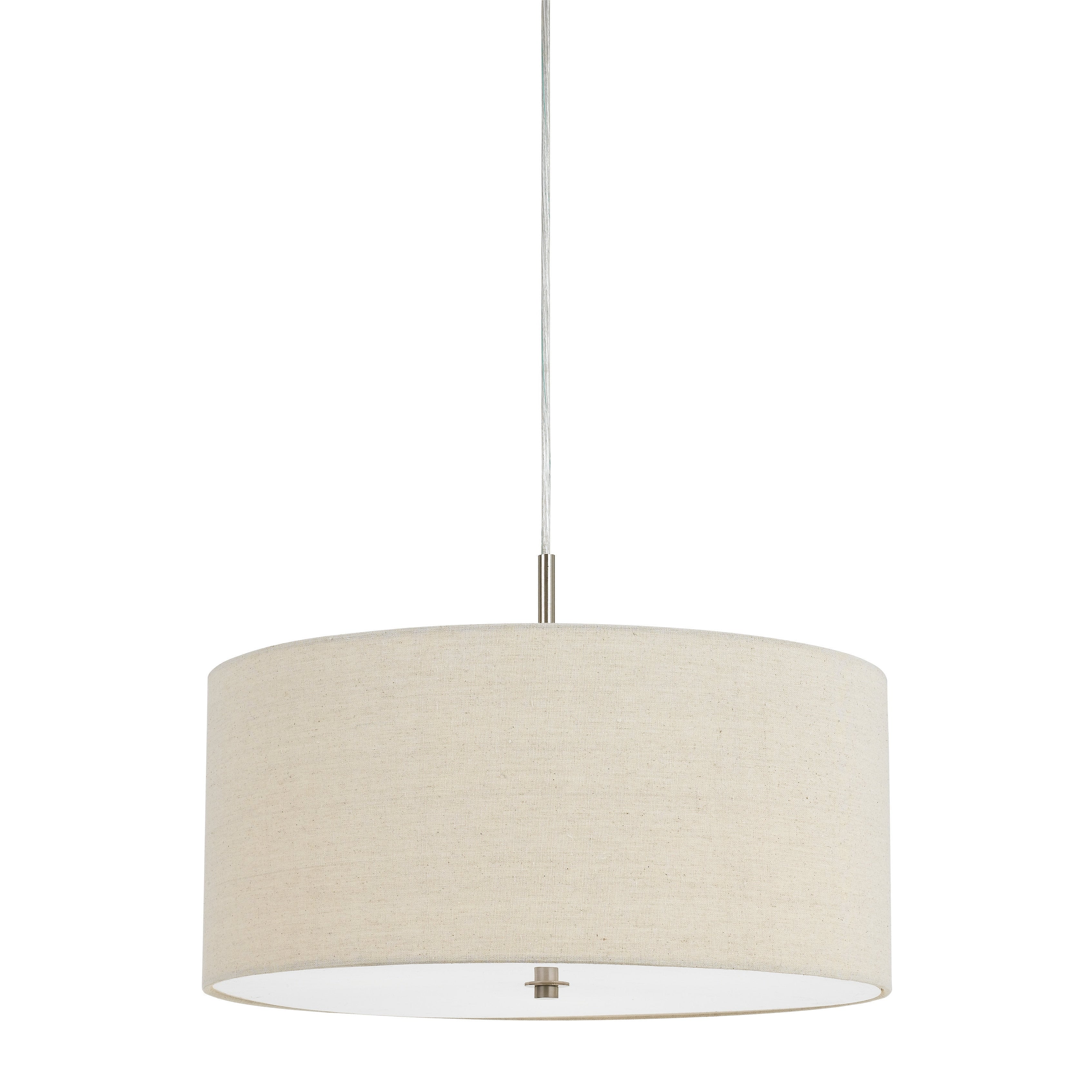 Addison Linen Drum Shade 3 Light 60 Watt Pendant Light