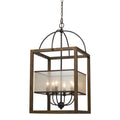 6 Light 60 Watt Rectangular Chandelier