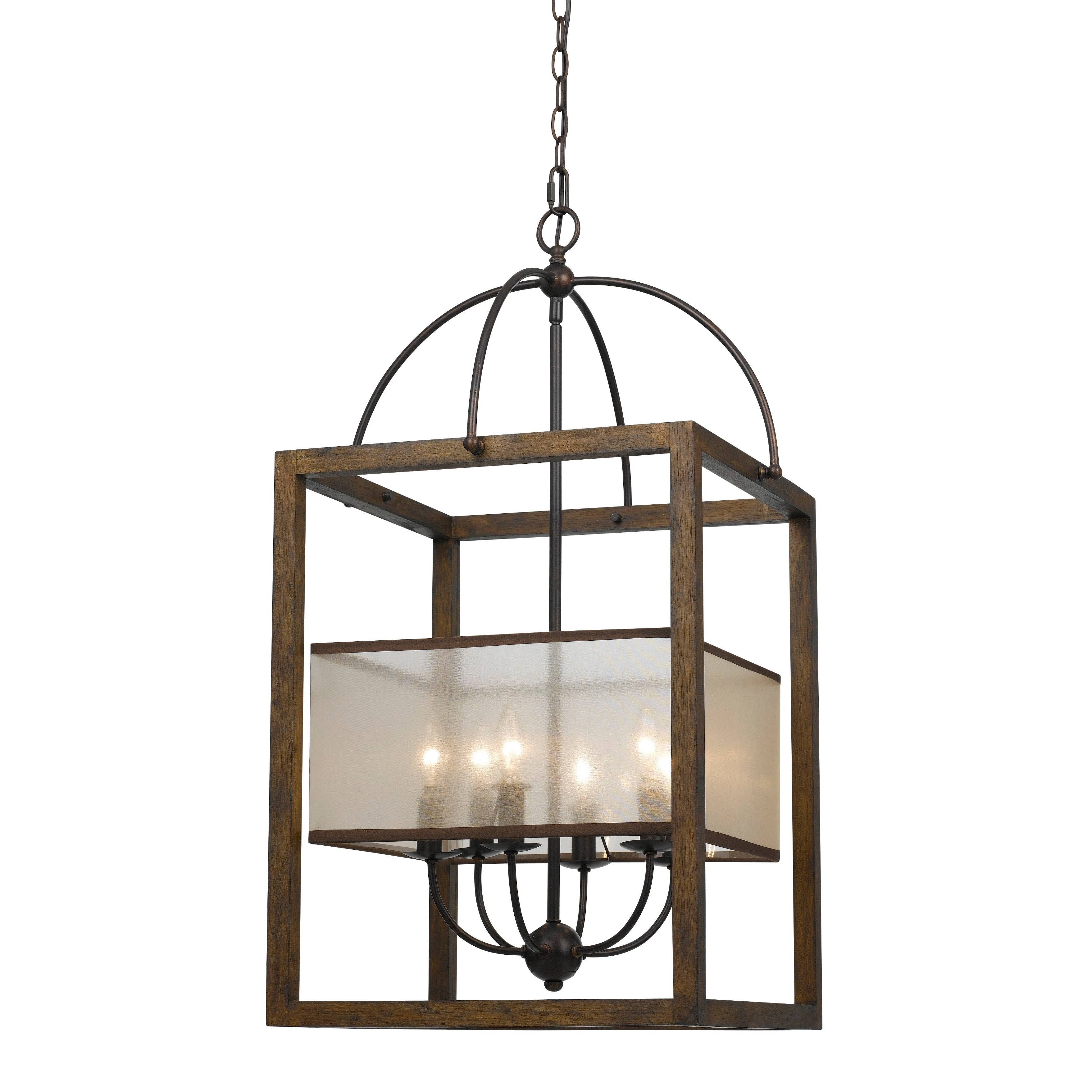 6 Light 60 Watt Rectangular Chandelier