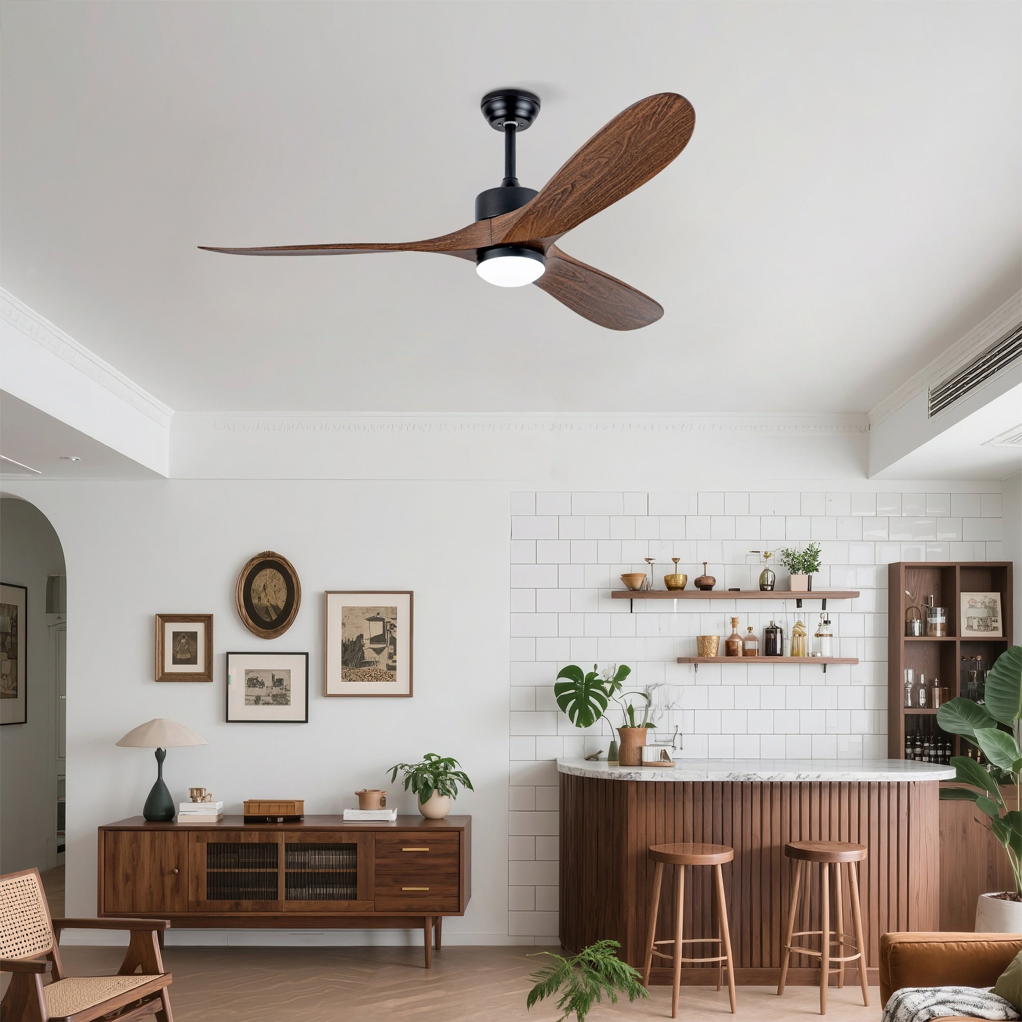 60 Ceiling Fan With Led Light Remote Control For Office Bedroom