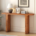 60 Farmhouse Entryway Table With Large Countertop Minimalism Sofa Table With Acacia Veneer Elegance Console Table