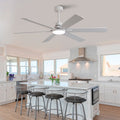 60 Indoor Off White Ceiling Fan With Dimmable Light