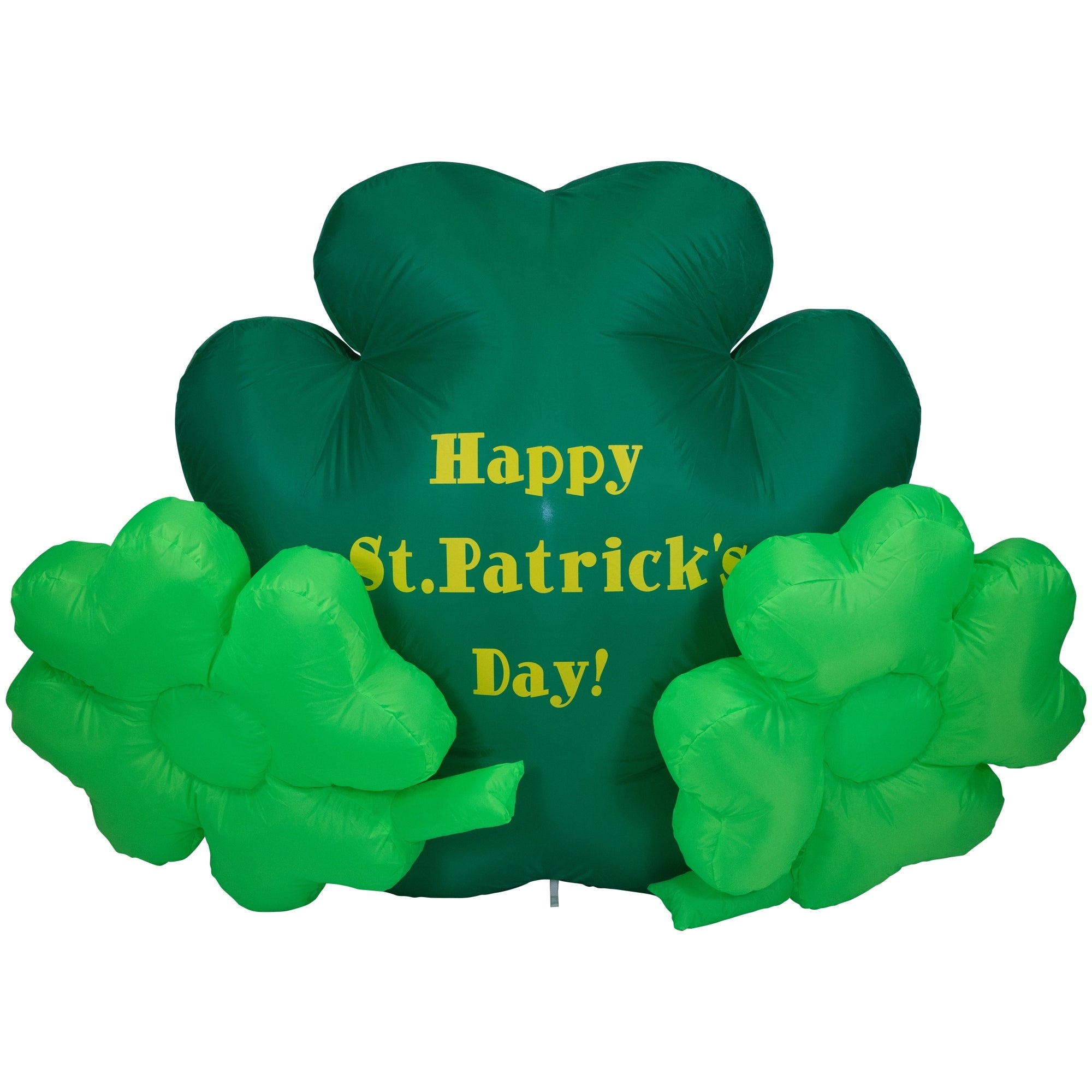 4 Inflatable Lighted St. Patricks Day Shamrock Yard Art Decoration