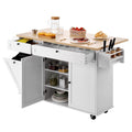 60 Kitchen Island Cart Rolling Storage Cabinet Table With Drawer Drop Leaf
