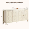 60 W Sideboard Cabinet With Adjustable Shelves And 4 Doors N A