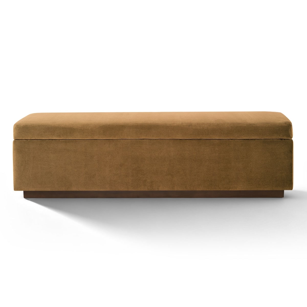 60 Wide Mid Century Velvet Storage Bench With Solid Wood Base