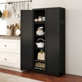 61 Metal Kitchen Pantry Cabinet Adjustable Storage With 4 Shelves 110Lb Capacity Heavy Duty Freestanding Pantry Organizer
