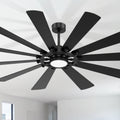 62 72 Inch Reversible 10 Blade Large Ceiling Fan With Led Light And Remote