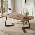 62 Inch Industrial Executive Desk Simple Modern Home Office Computer Desk Study Writing Table Workstation