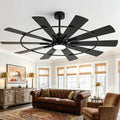 62 Inch Modern Ceiling Fan With Light And Remote Black Walnut Finish Quiet Dc Motor Dimmable Led Timer And Memory Function