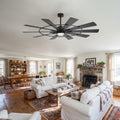 62 In Ceiling Fan With Led Light And Remote 10 Blade Dc Motor Fan Dimmable Reversible Quiet Fan