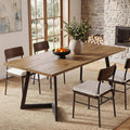 62.2 Rectangular Dining Table For 4 6 Industrial Kitchen Dinner Table With Metal Legs 62.2 L X 29.92 W X 29.53 H