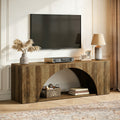 62.99 Rustic Wood Tv Stand With Arch Shelf For 65 Tvs