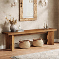 62.99 Solid Wood Bench Farmhouse Entryway Seating Bench