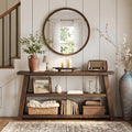62.99 Solid Wood Console Table 3 Tier Farmhouse Entryway Table
