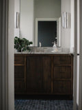 Benedicte White and Black Stripe Marble Wall Sconce by goop