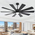 62 72 Reversible 10 Blade Large Led Ceiling Fan With Light And Remote