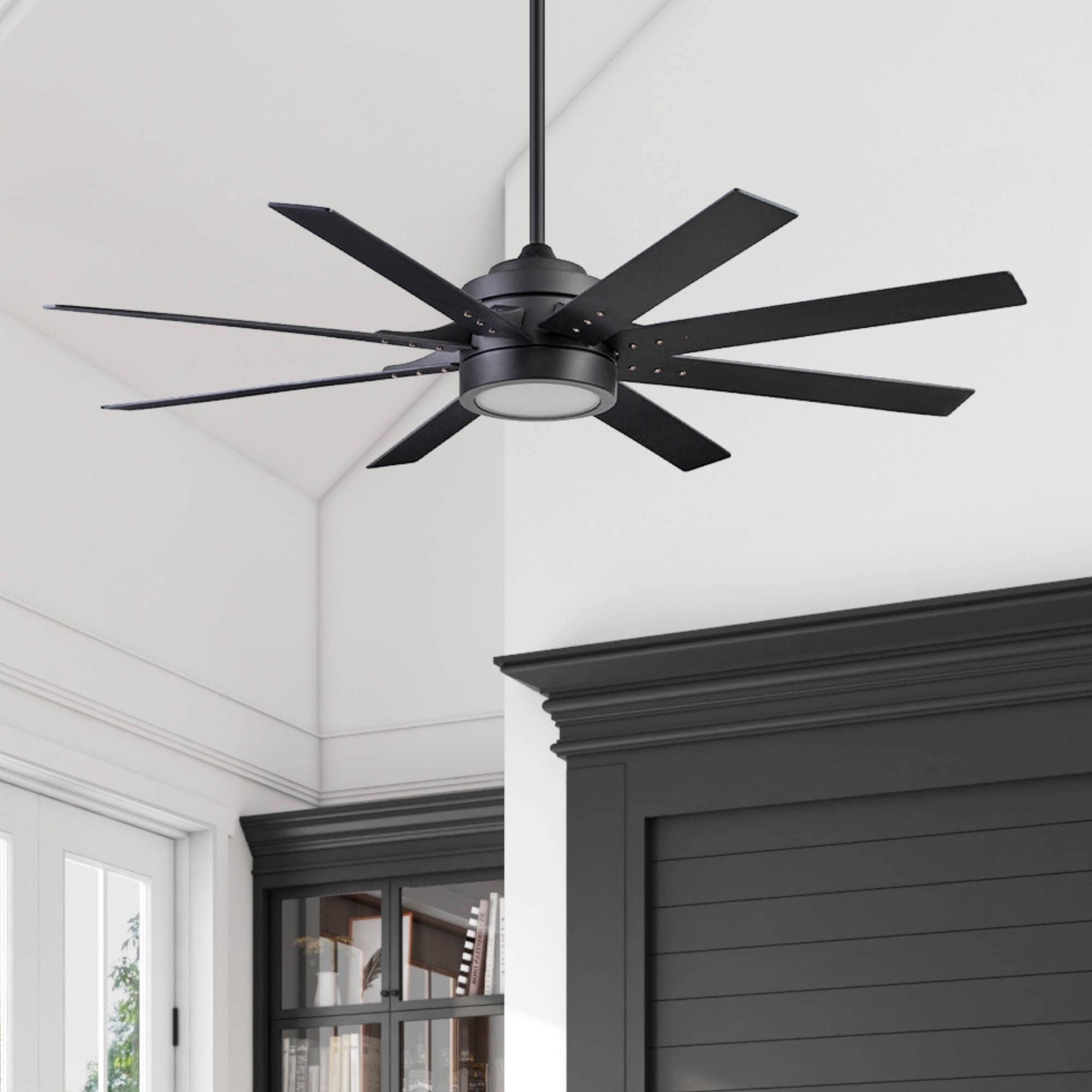62In Honeywell Xerxes Indoor Ceiling Fan In Matte Black With Remote 62