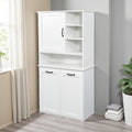62 H Laundry Cabinet With Doors Shelf Tilt Out Laundry Hamper Adjustable Shelves Freestanding Style