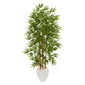 63 Bamboo Artificial Tree In White Planter