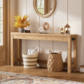 63 In Console Table With Charging Station Farmhouse Entryway Table Behind Couch Table