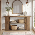 63 Inch Console Table Farmhouse Sofa Table Behind Couch For Living Room Hallway Foyer
