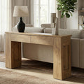 63 Inch Console Table With 2 Drawers Modern Long Entryway Sofa Table For Hallway 63 L X 11.8 W X 31.5 H