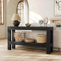 63 Inch Console Tables For Entryway 2 Tier Narrow Wooden Foyer Sofa Table Behind Couch 62.99 W X 13.78 D X 33.46 H