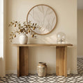 63 Inch Extra Long Sofa Table With Open Shelving Thickened 1.57 Tabletop