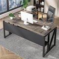 63 Inch L Shaped Executive Desk Reversible Office Workstation With Mobile File Cabinet Storage Drawers For Home Office