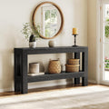 63 Inch Long Console Table For Living Room Farmhouse Wood Entryway Table For Sofa Entry Hallway 13.8 W X 63 L X 33.5 H