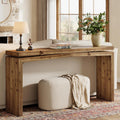 63 Inch Long Farmhouse Sofa Table Behind Couch For Entryway Living Room