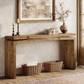 63 Inch Long Farmhouse Solid Wood Console Table For Entryway Living Room Foyer