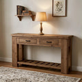 63 Inch Long Solid Wood Console Table Farmhouse Entryway Sofa Table