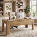 63 Inch Modern Office Desk Executive Desk With Large Tabletop
