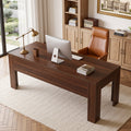 63 Inch Office Desk Modern Executive Desk With Large Tabletop Wooden Computer Desk Long Workstation For Home Office