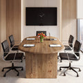 63 Inch Oval Wood Conference Table With Storage Shelf For 6 People 29.92 H X 63 W X 31.5 D