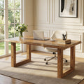 63 Inch Solid Wood Computer Desk For Home Office