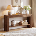 63 Inch Solid Wood Console Table Entryway Table Rectangular Sofa Table Behind Couch For Hallway Living Room Entrance