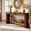 63 Inch Solid Wood Console Table Farmhouse Entryway Table