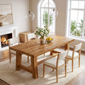 63 Inch Solid Wood Dining Table Kitchen Table For 4 6 People