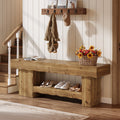 63 Inch Solid Wood Shoe Bench For Entryway Kitchen Dining Room Bench Farmhouse Style 62.99 L X 15.74 W X 23.62 H