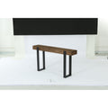 63 Inch Solid Wood Sofa Table Behind The Couch With Metal Support