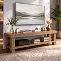 63 Inch Tv Stand With Open Storage Shelf Low Profile Tv Console For Tvs Up To 70 Inch Media Entertainment Center Console Table
