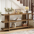 63 Inches Long Console Table 3 Tier Entryway Table With Storage