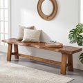 63 Inch Solid Wood Live Edge Dining Bench