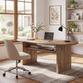 63 Inch Solid Wood Office Meeting Table With Storage Shelf For Conference Room 29.92 H X 63 W X 31.5 D